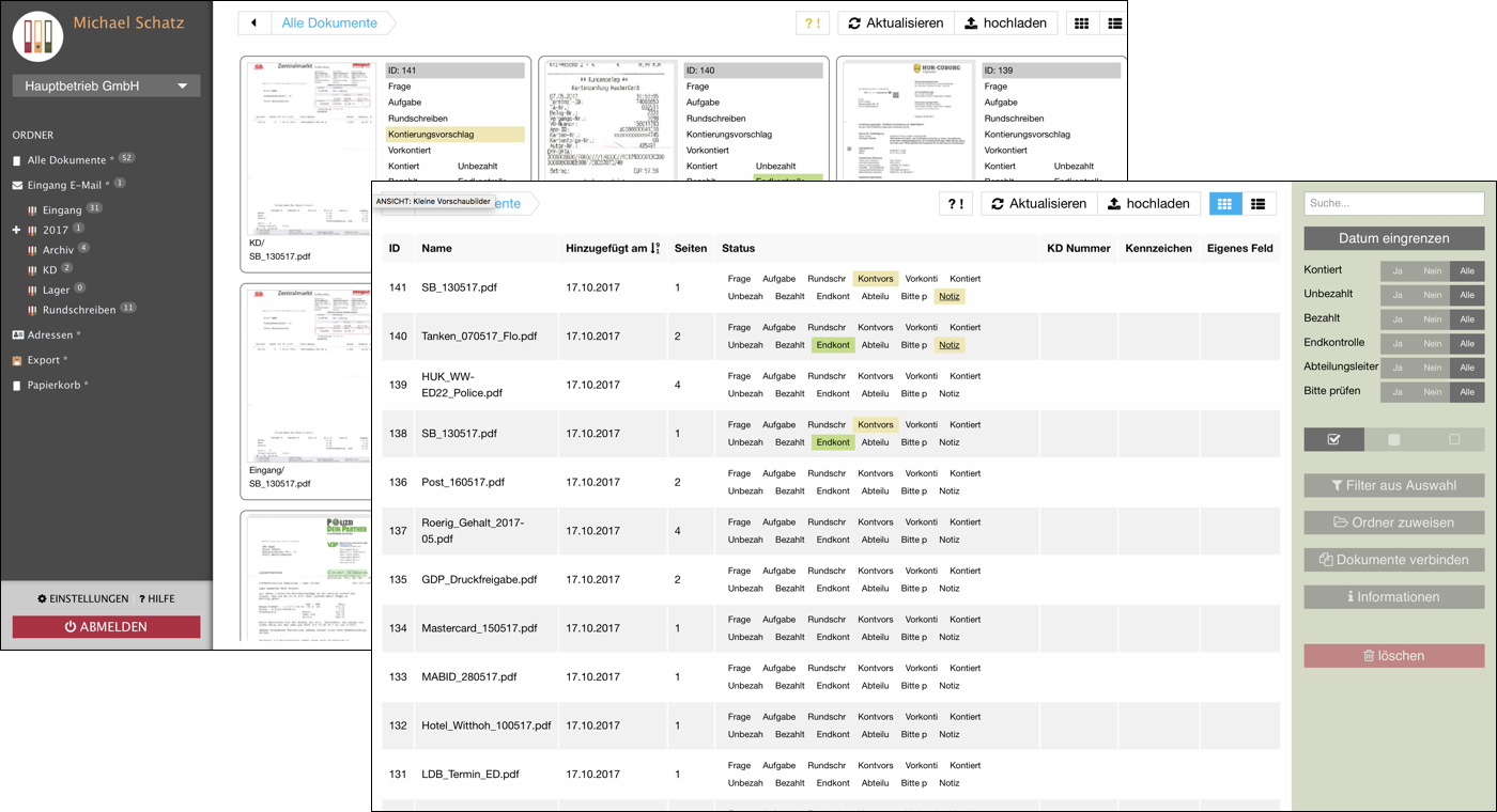 Interface EASY-DOCS